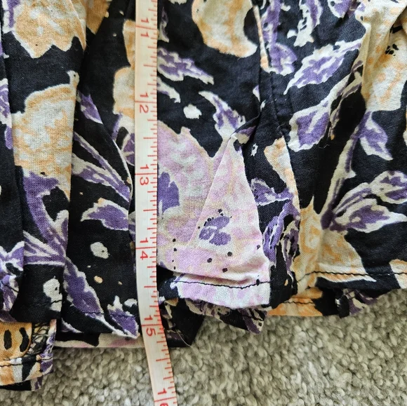 Free people floral pleated mini skirt, 25", black - Picture 9 of 10